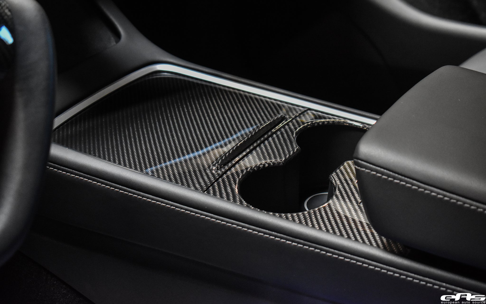 Hansshow - Carbon Fiber Center Console Trim Panel Cover Kit - Tesla Mo –  european auto source