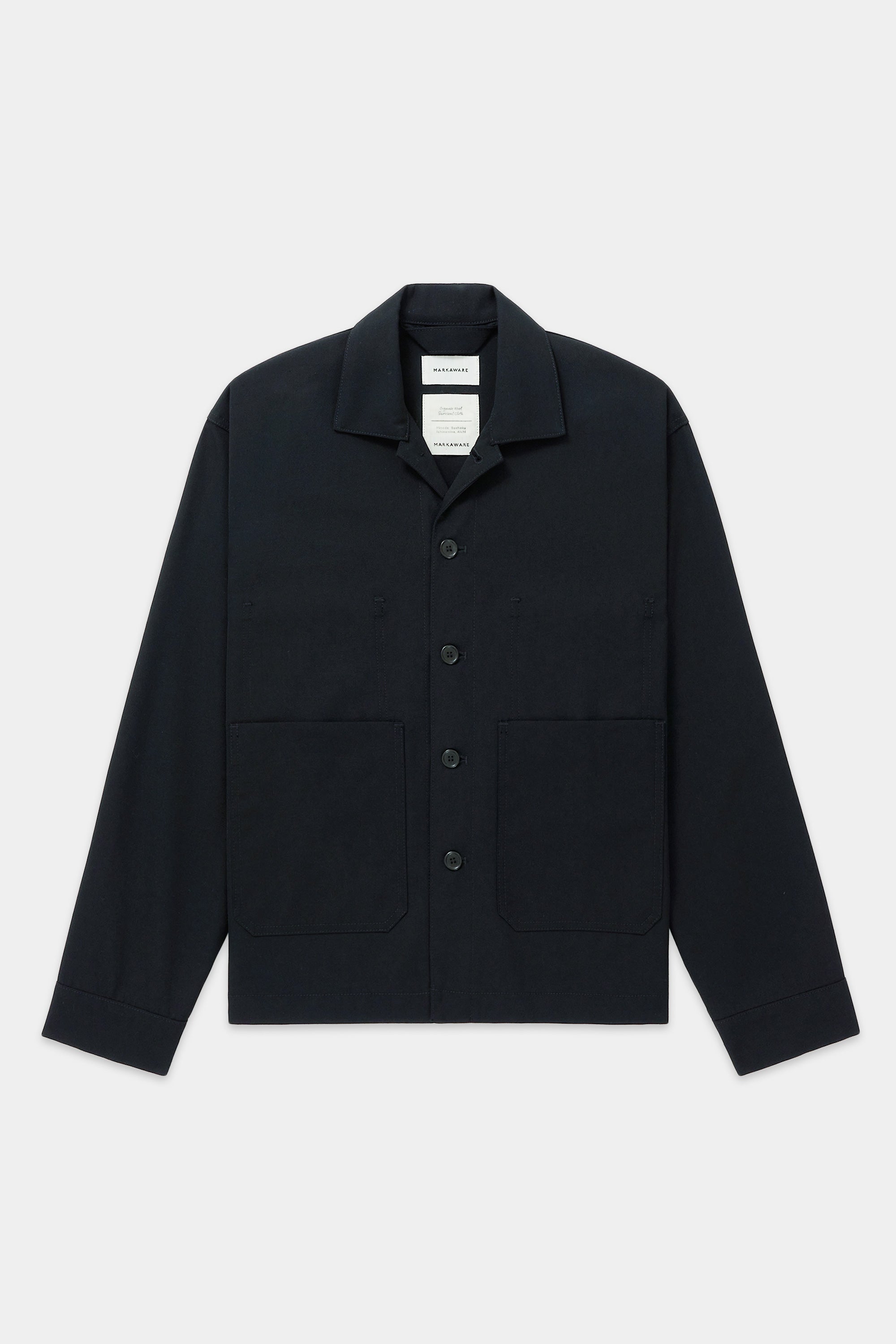 Organic Wool Survival Cloth Work Jacket, Black – MARKAWARE