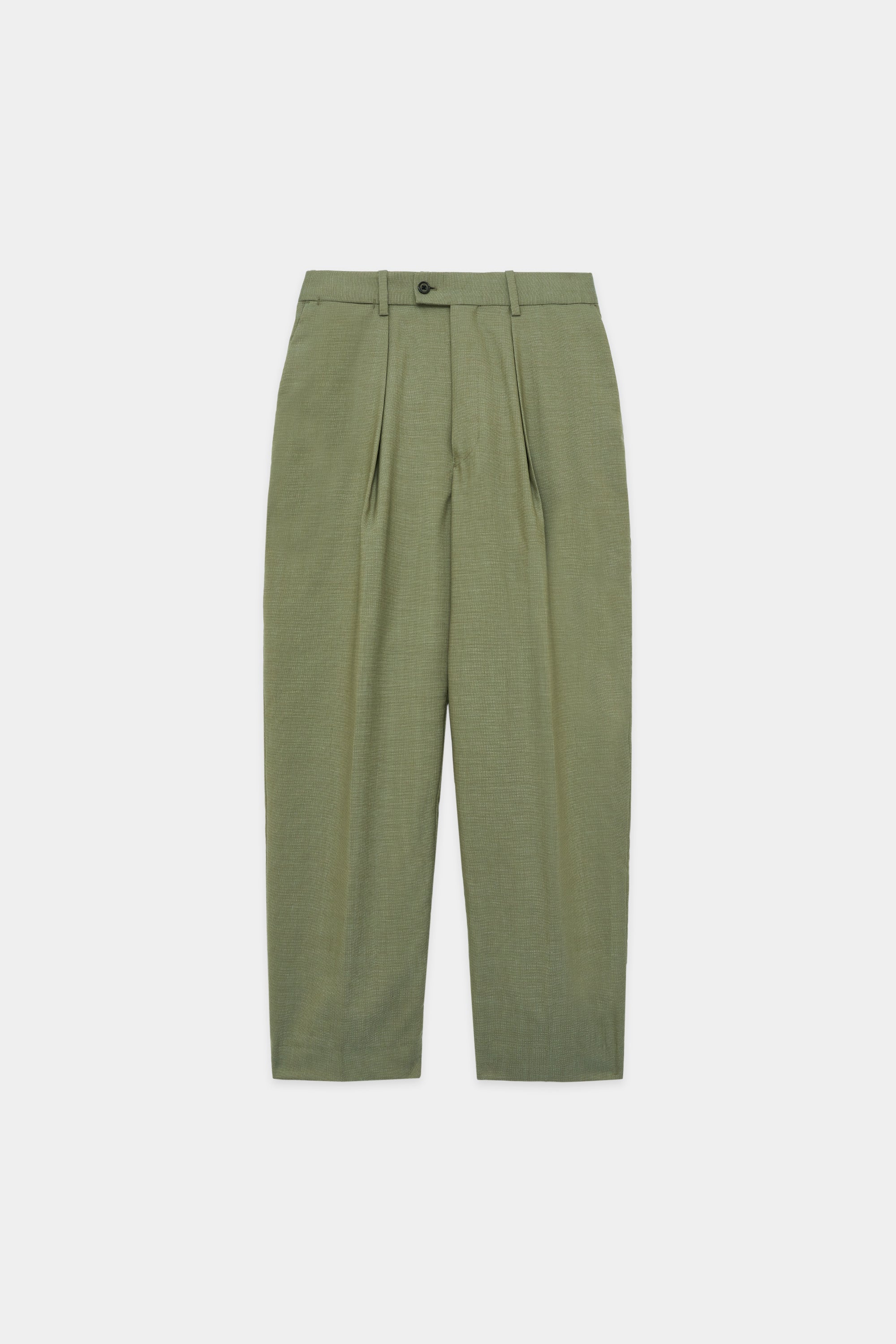 Organic Wool Tropical Classic Fit Trousers Ⅲ, Olive – MARKAWARE