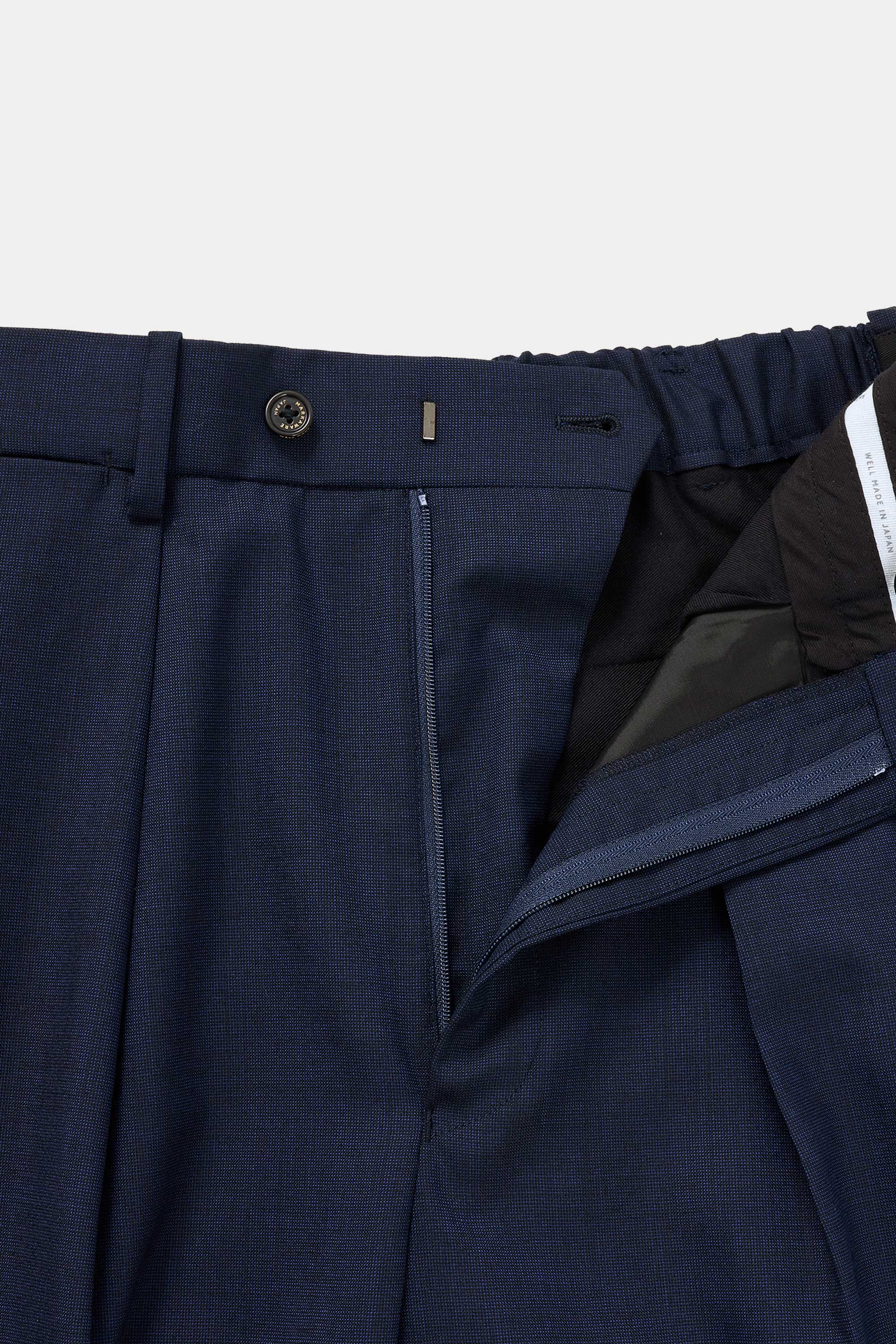 Organic Wool Tropical Classic Fit Trousers Ⅲ, Navy – MARKAWARE