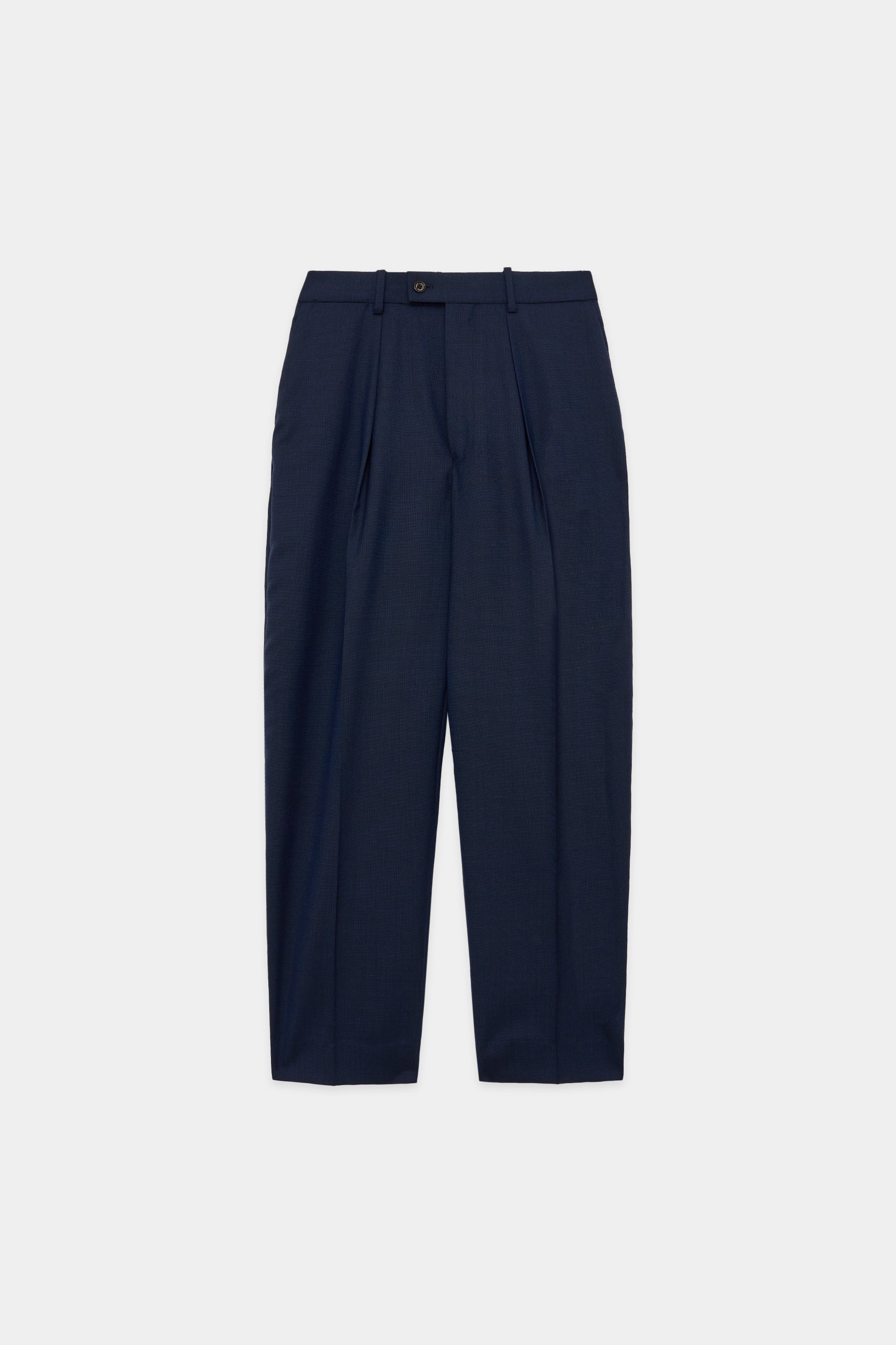 Organic Wool Tropical Classic Fit Trousers Ⅲ, Navy – MARKAWARE