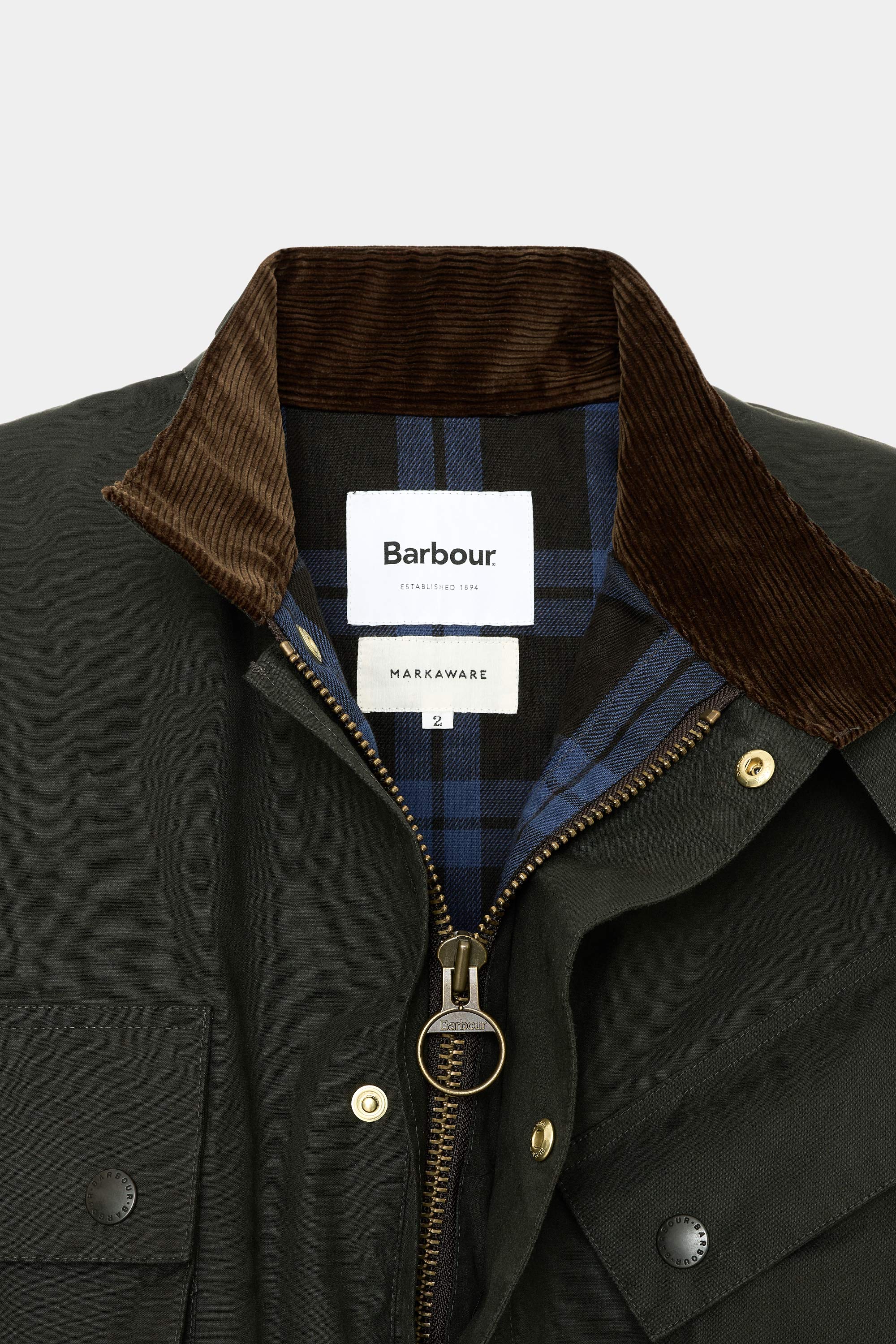 Barbour for EDIFICE & MARKAWARE 別注 SHORT RIDING COAT, Khaki