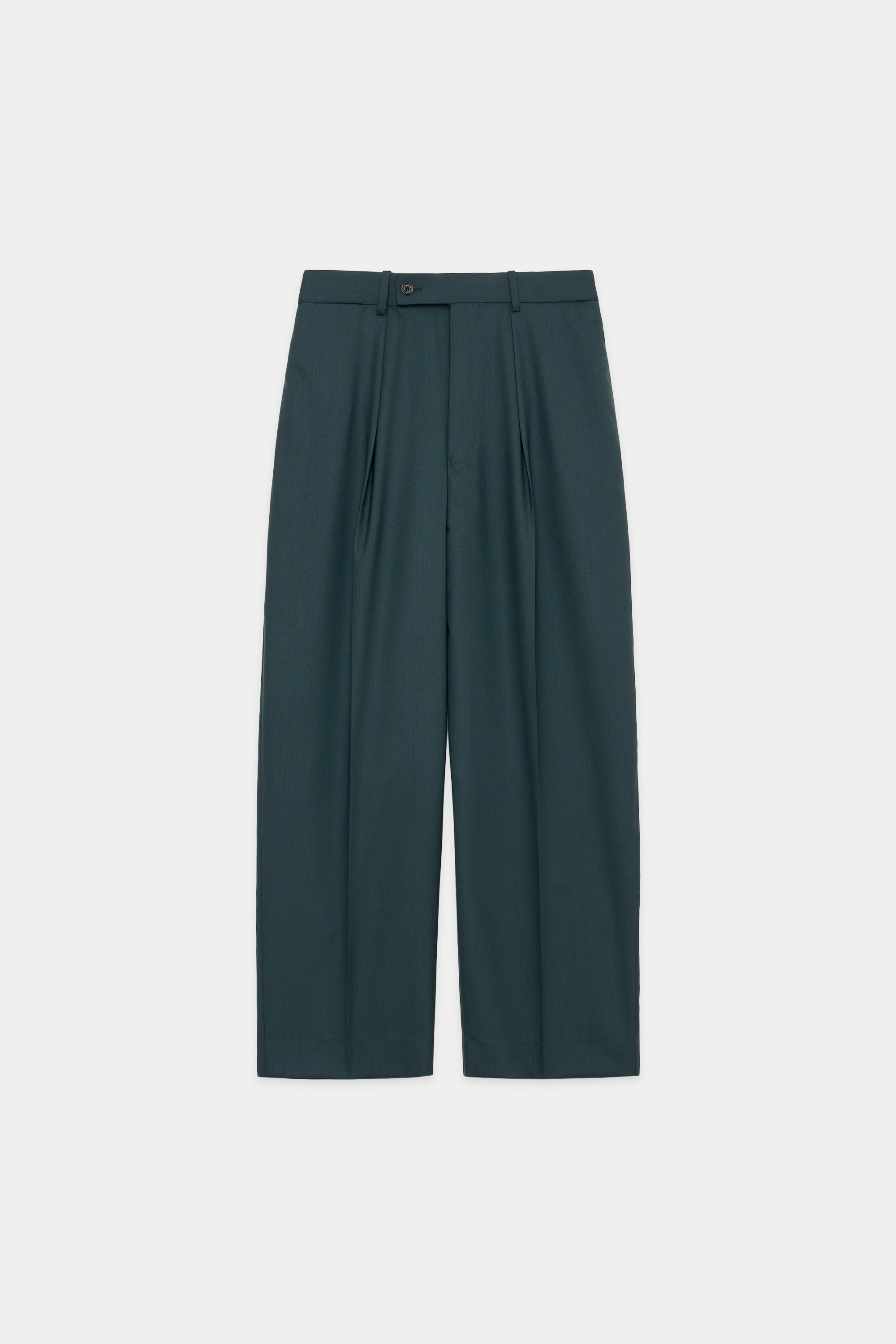 Organic Wool Tropical Classic Fit Trousers, Green – MARKAWARE