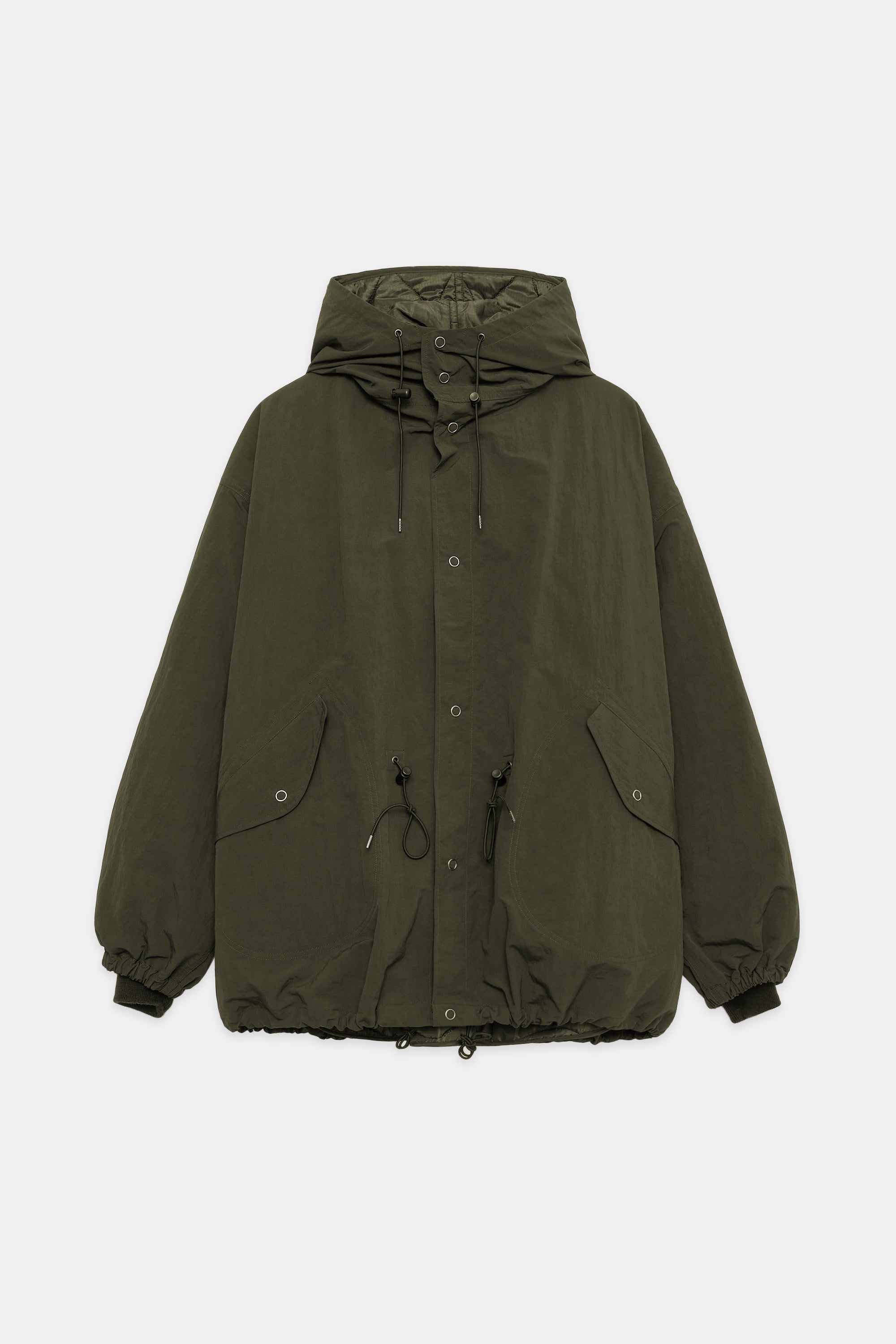 marka リサイクルナイロンタッサー ダウンベスト Foliage Green-