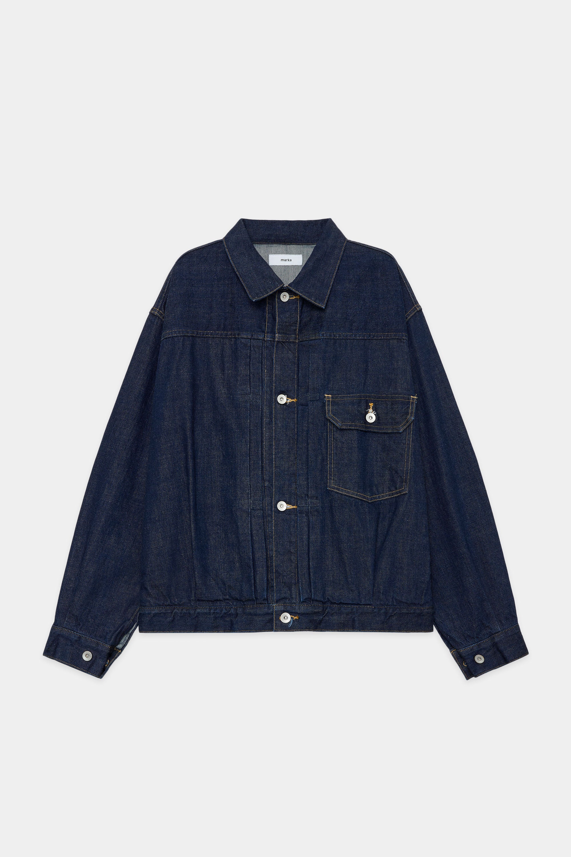 Organic Cotton 12oz Denim Type1 Denim Jacket,Iindigo – MARKAWARE