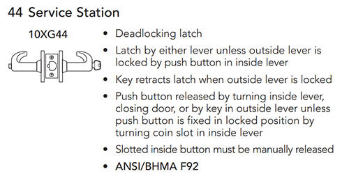 Sargent 10XG44 Function