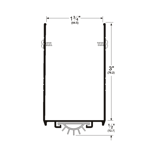 Pemko 221 door bottom seal drawing