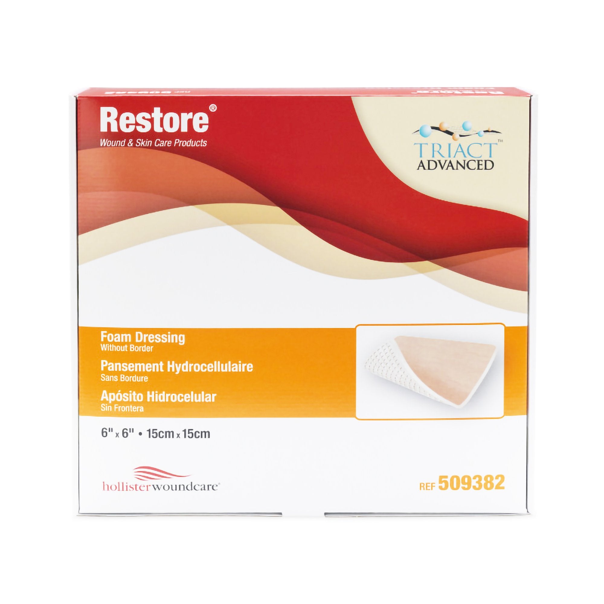 DRESSING, WOUND URGOTUL ABSRB FOAM NON-BRDR 6"X6" (10/BX)