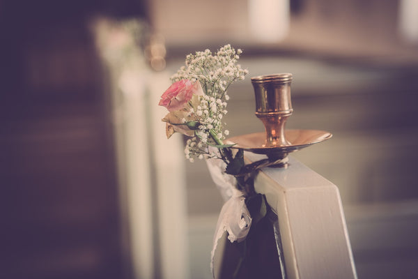 copper candle holder for wedding receptions