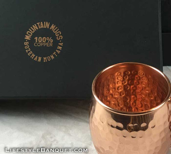 Copper mugs with box