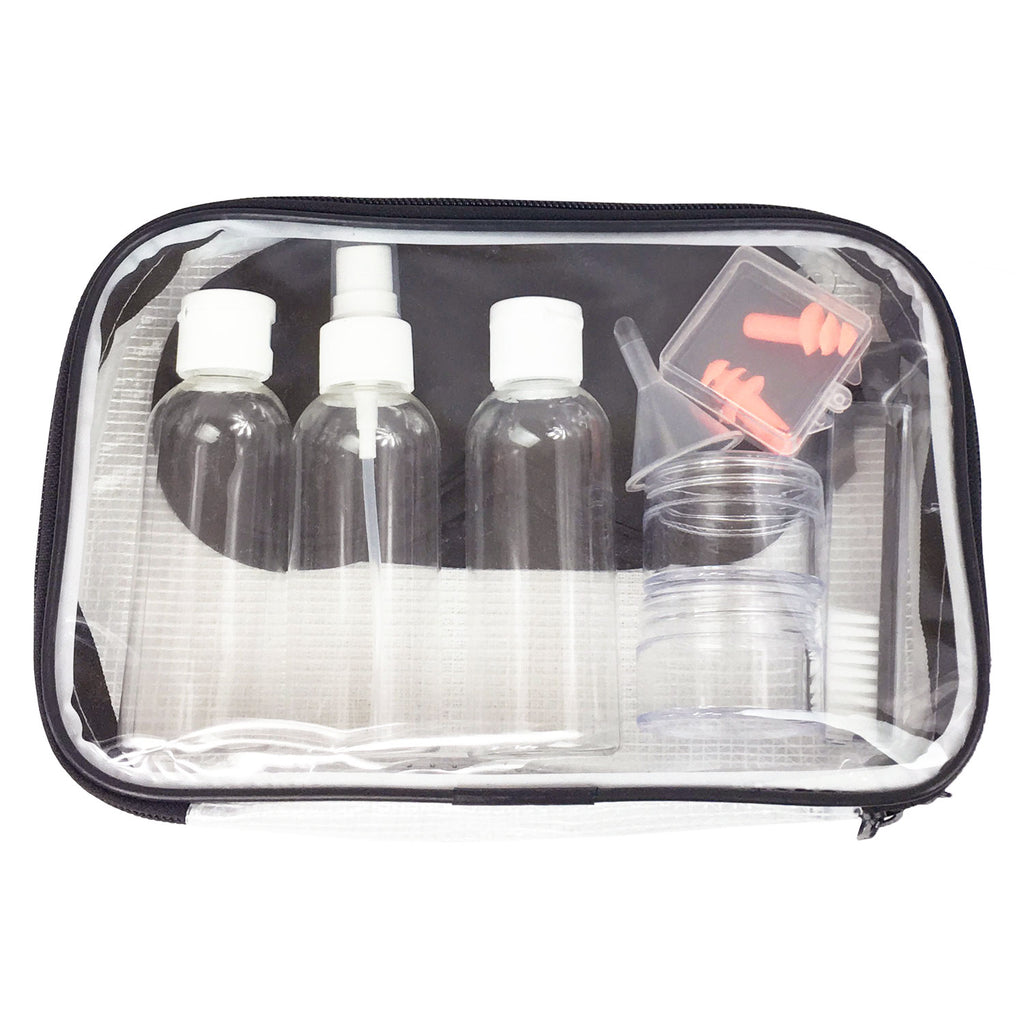 1 Quart Clear Travel Bag TSA with Bottles Containers and Labels, Trave ...