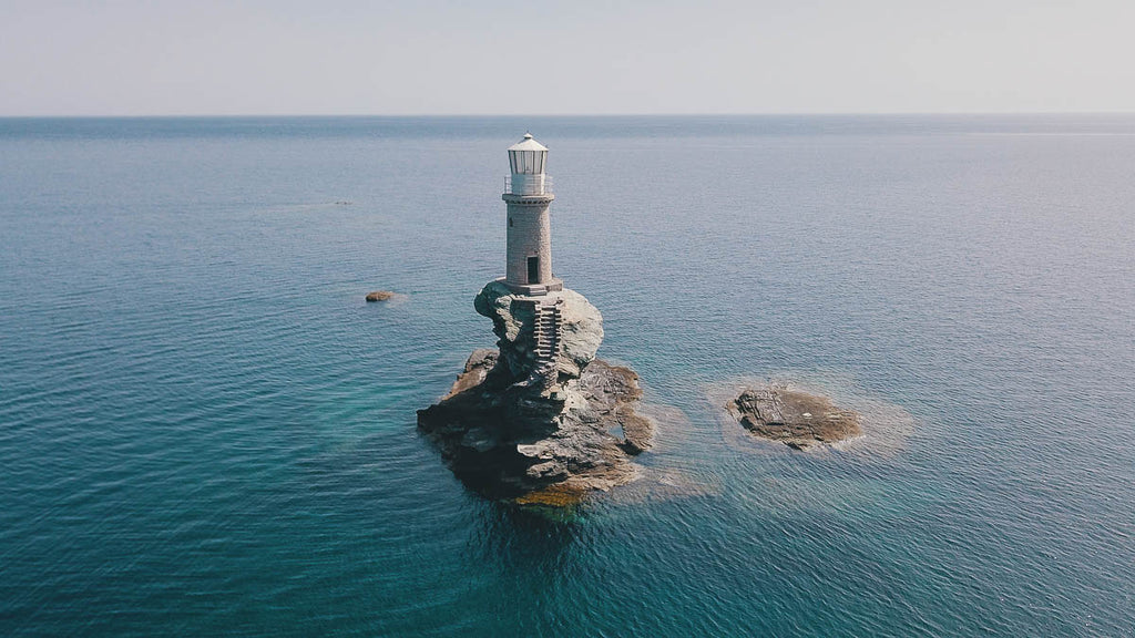 Il faro di Tourlitis della Chora di Andros