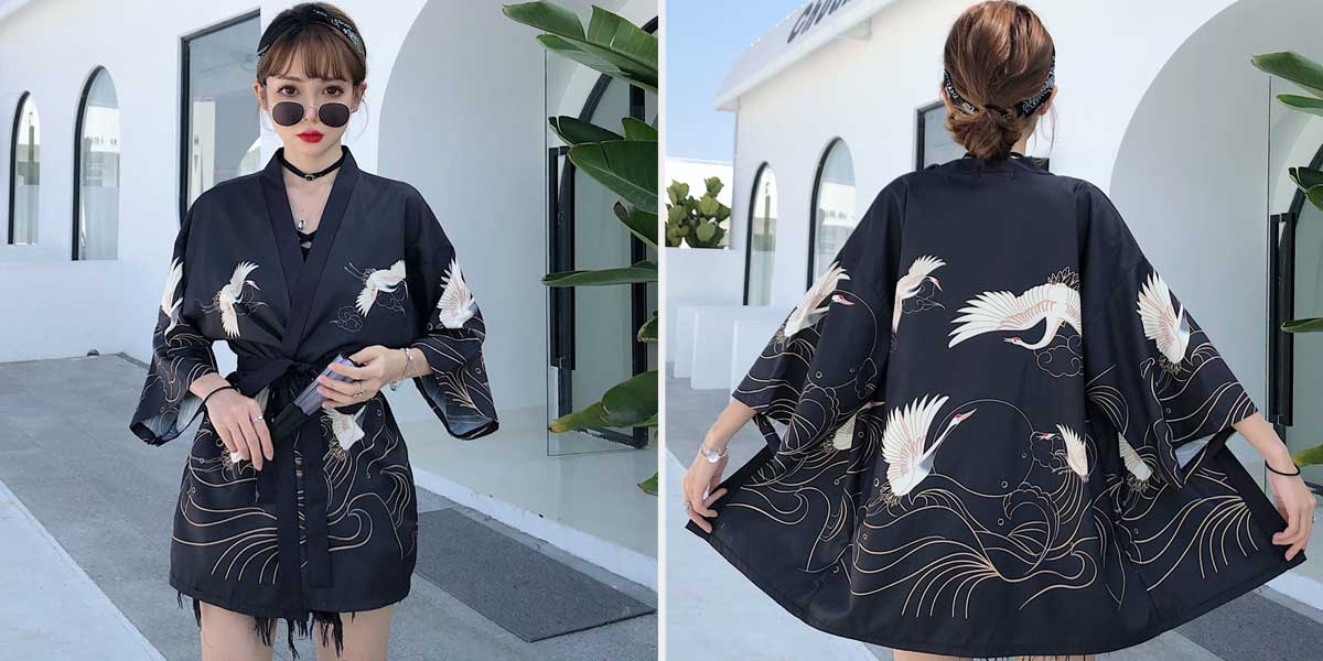 Veste kimono femme