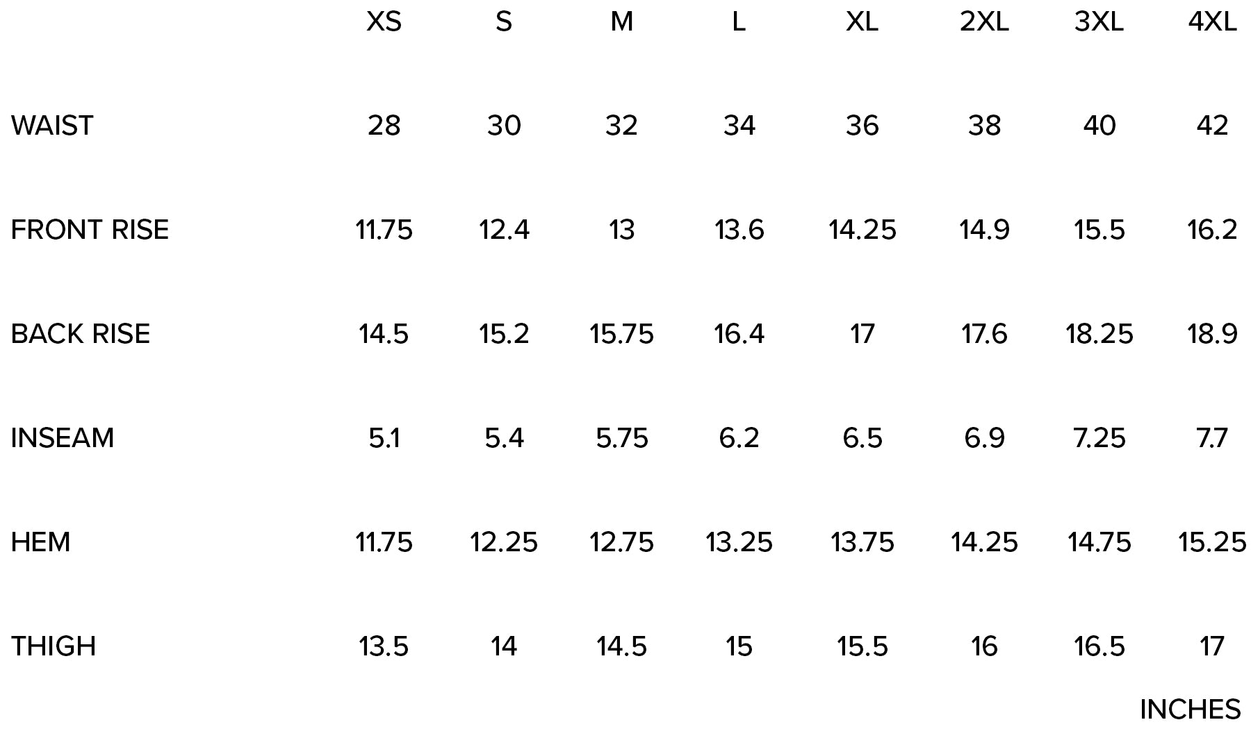 MESH SHORT SIZE GUIDE – labdip