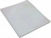 11" x 8 1/2" - 18# 1-Ply Continuous Computer Paper (4,000 sheets/carton) No Vert. Perf, IBM Spec Paper - Blank White