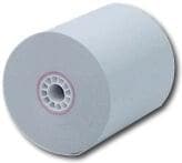 50) 3″ x 150′ 1-Ply White Bond Paper Rolls