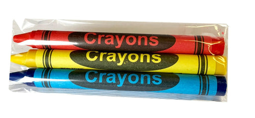 Premium 3 Pack Restaurant Crayons, 720/cs, Blue/Red/Yellow