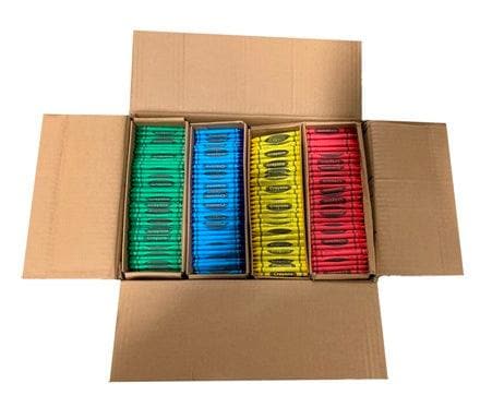 Crayola 52-8902 4 Color Crayon Bulk Box - 3000 / CS
