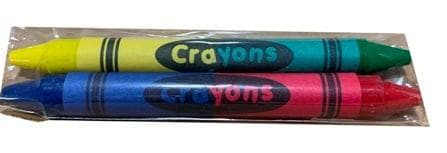 CRAYONS TRIANGULAR DOUBLE TIPPED 2PK 1000/CS RED, YELLOW, BLUE, GREEN