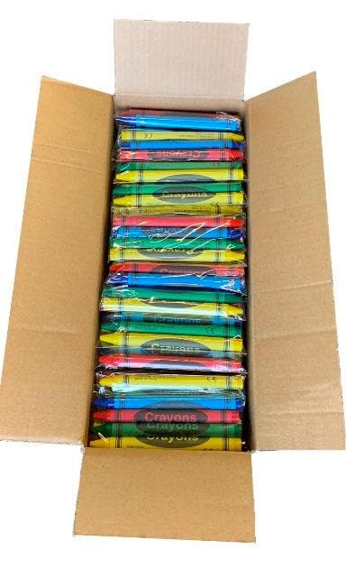 CRAYONS BULK RED YELLOW BLUE GREEN 3000/cs