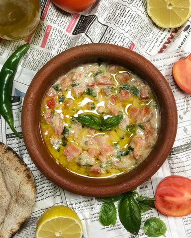 Palestinian tahini salad