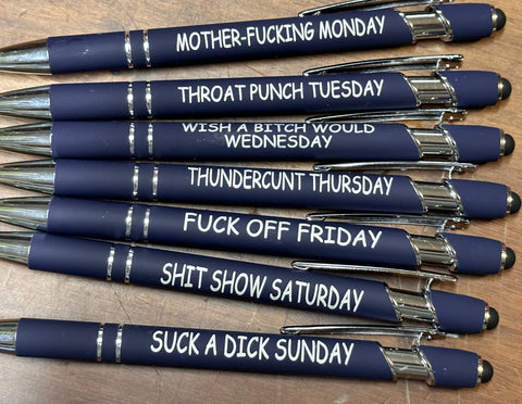 Uncle's Funny Pens - Set 5 Office Pens for Positive Coworkers Vibe, Fun,  Sarcastic, Humorous and little offensive Unique Office Supplies, Funny