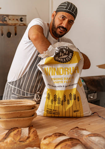 Ed Baker with Windrush Flour