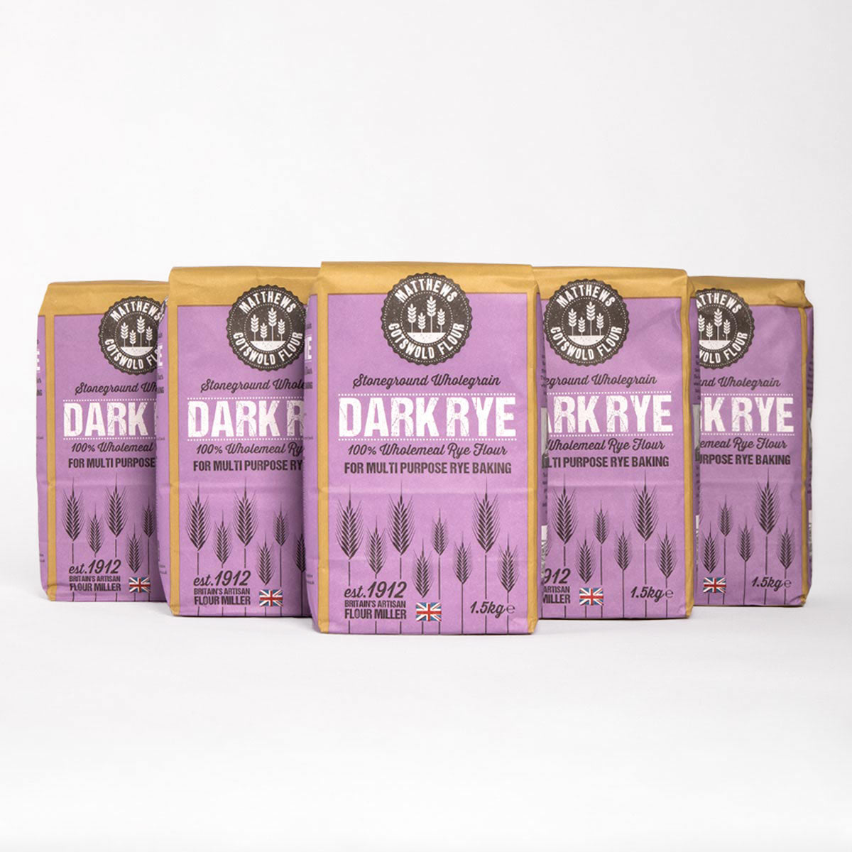 Rye Flour Packages - Matthews Cotswold Dark Rye Flour