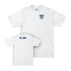 BYU Women's Tennis White Logo Comfort Colors Tee - Xenia de Luna Small