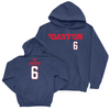 Dayton Men's Basketball Navy Wordmark Hoodie - Enoch Cheeks Youth Small