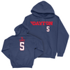 Dayton Football Navy Wordmark Hoodie - Matt Lenti Youth Small