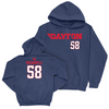 Dayton Football Navy Wordmark Hoodie - Zachary McDowell Youth Small