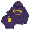 East Carolina Women's Volleyball Purple Script Hoodie - Jennings Hall Small