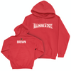 Illinois State Men's Track & Field Red Sideline Hoodie - Braeden Brown Small