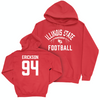 Illinois State Football Red Stadium Hoodie - Ivan Erickson Small