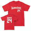 Illinois State Football Red Sideline Tee - Joshua Robinson Small