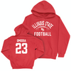 Illinois State Football Red Stadium Hoodie - Paul Omodia Small