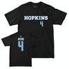 Johns Hopkins Men's Lacrosse Black Sideline Tee - Jimmy Ayers Small