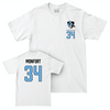 Johns Hopkins Men's Lacrosse White Logo Comfort Colors Tee - Jack Monfort Small