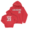 Louisiana Baseball Red Wordmark Hoodie  - Andrew Herrmann Small