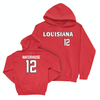 Louisiana Women's Soccer Red Wordmark Hoodie - Hailly Waterhouse Small