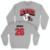 NC State Football Sport Grey Kick Off Crew - Asaad Brown Small