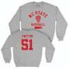 NC State Baseball Sport Grey Varsity Crew - Dominic Fritton Small