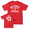 NC State Football Red Stadium Tee - Dylan Gray Small