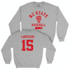 NC State Baseball Sport Grey Varsity Crew - Drew Lanphere Small