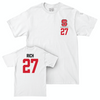 NC State Women's Soccer White Logo Comfort Colors Tee - Eliza Rich Small