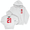 NC State Football White Logo Hoodie - Jalen Coit Small