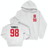 NC State Football White Logo Hoodie - Justin Terrell Small