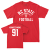 NC State Football Red Stadium Tee - Nick Konieczynski Small