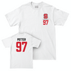 NC State Football White Logo Comfort Colors Tee - Noah Potter Small